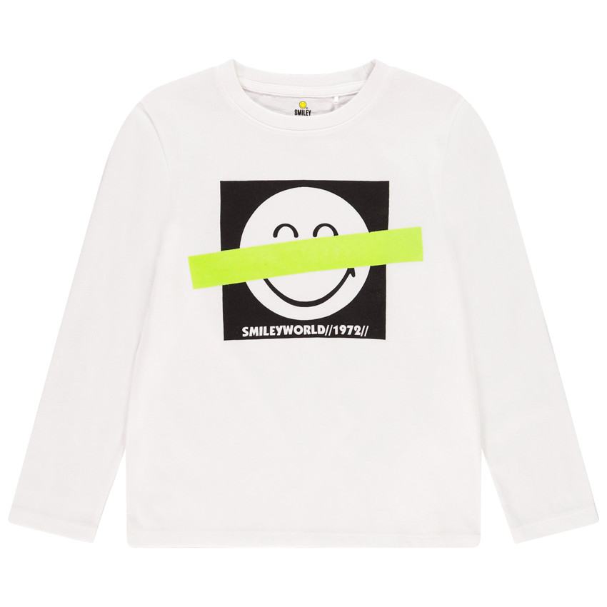 T-shirt μακρυμάνικο με οργανικό βαμβάκι SmileyWorld για αγόρι Main T-shirt μακρυμάνικο με οργανικό βαμβάκι SmileyWorld για αγόρι