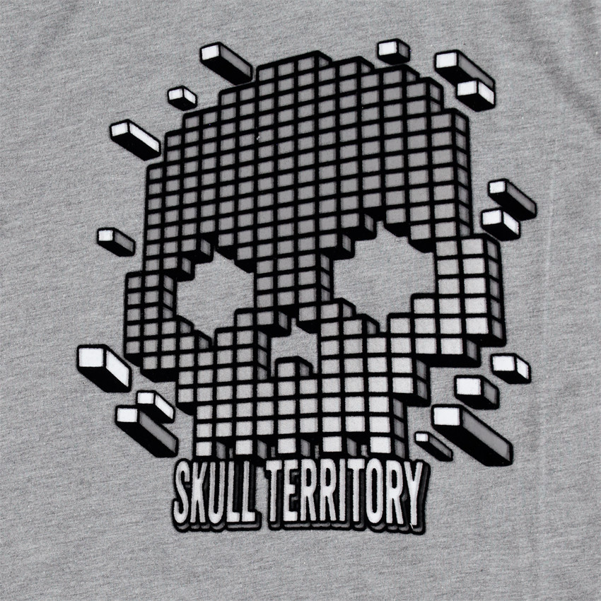 Παιδικά - Κοντομάνικη μπλούζα με τύπωμα νεκροκεφαλή 