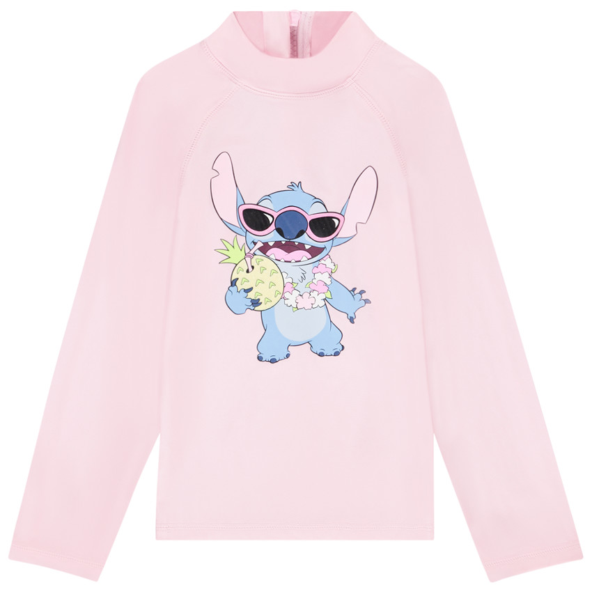 T-shirt manches longues anti-UV SPF 50+ Stitch Disney pour fille 