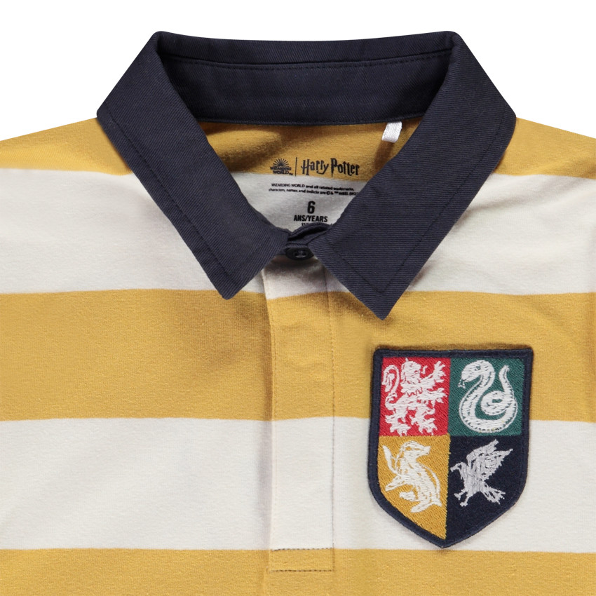 Polo μακρυμάνικο Μεγάλες ρίγες με patch κέντημα και σχέδιο Harry Potter για αγόρι Main Polo μακρυμάνικο Μεγάλες ρίγες με patch κέντημα και σχέδιο Harry Potter για αγόρι