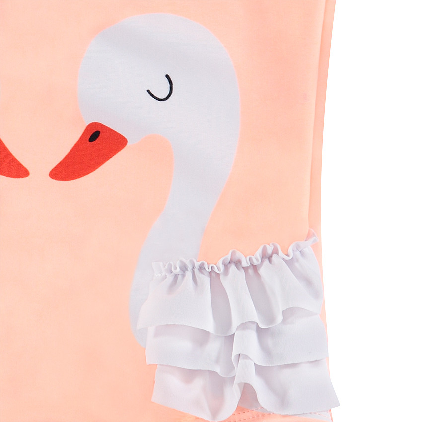 Ολόσωμο μαγιό με κύκνους και βολάν 