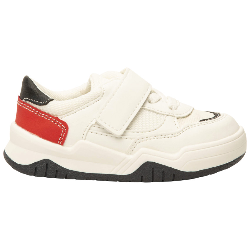 Αθλητικά παπούτσια χαμηλά με empiècements σε contrast για bebe αγόρι 