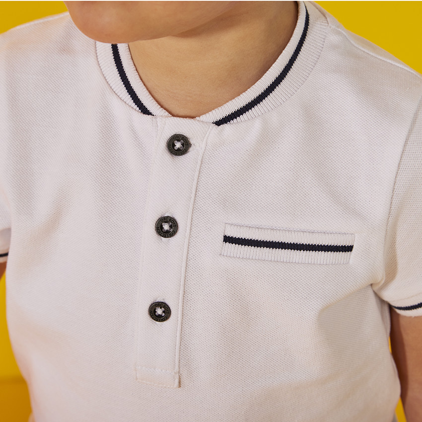 Πόλο κοντομάνικο με γιακά teddy για bebe αγόρι 