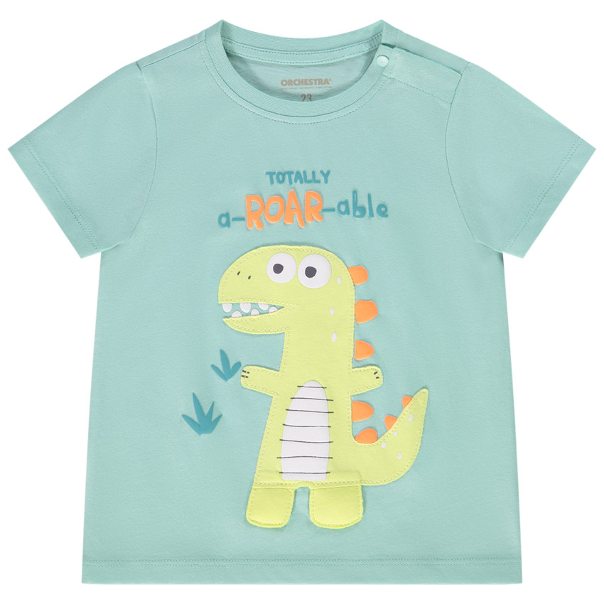 Κοντομάνικο μπλουζάκι από jersey με patch effet 3D φαντεζί για bebe αγόρι 