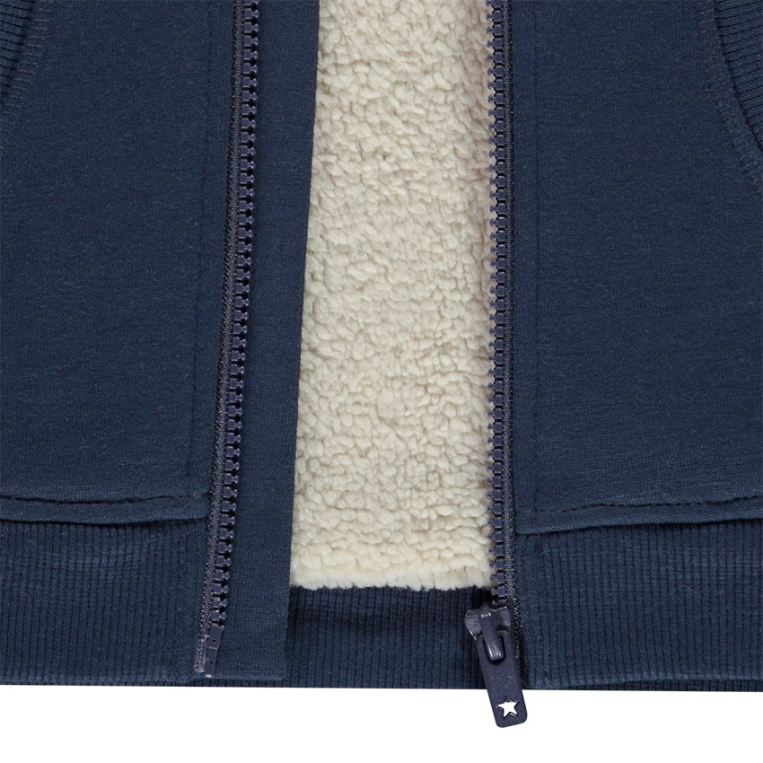 Gilet en molleton uni avec poche kangourou pour garçon Main Gilet en molleton uni avec poche kangourou pour garçon