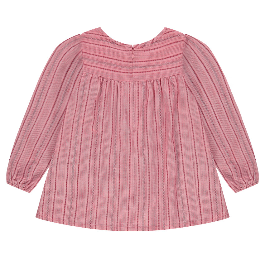 Τουνίκ με μανίκια 3/4 από βουάλ βαμβακερό ύφασμα με κεντήματα στο στήθος 