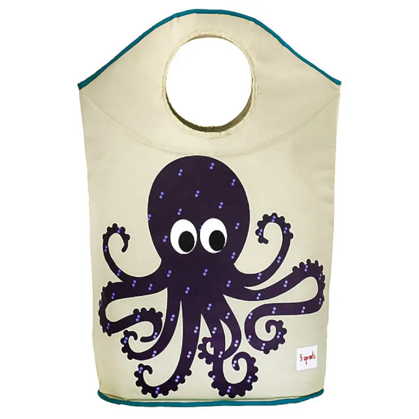 3 Sprouts καλάθι για τα άπλυτα Laundry Hamper Octopus Purple 