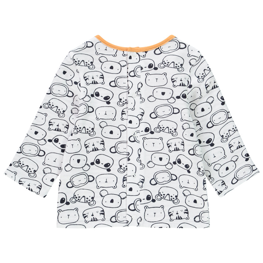 T-shirt μακρυμάνικο réversible με οργανικό βαμβάκι για bebe αγόρι 