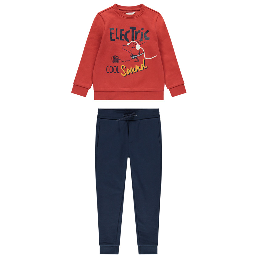 Σετ φόρμας  molleton δίχρωμο  φαντεζί  