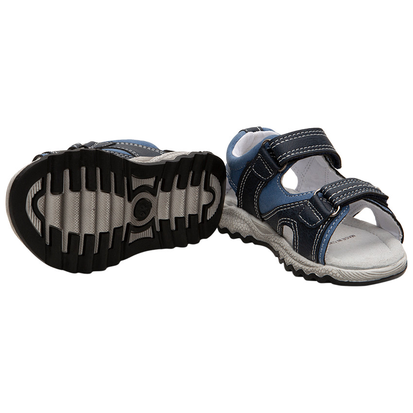 Πέδιλα μπλέ με διπλό velcro  