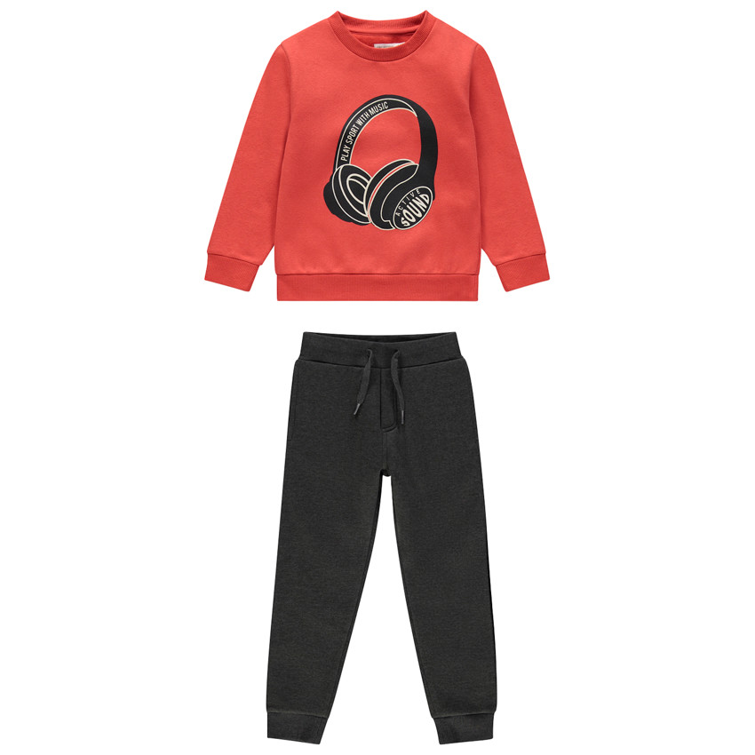 Jogging en molleton bicolore print casque  Additional Jogging en molleton bicolore print casque