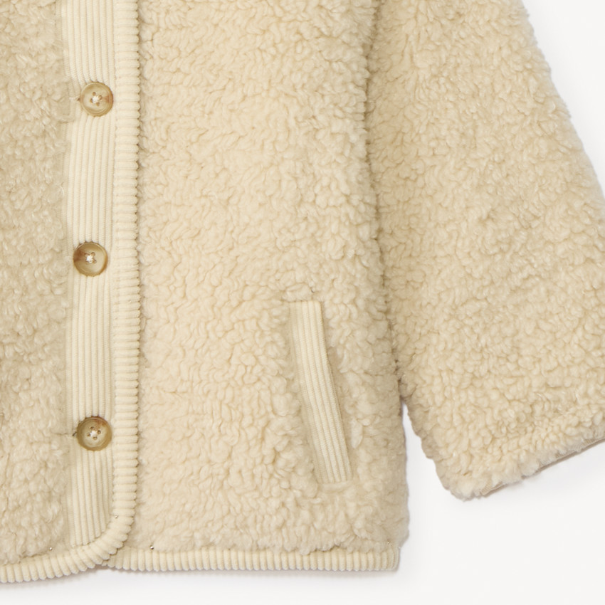 Veste en sherpa effet moutonné pour bébé fille 