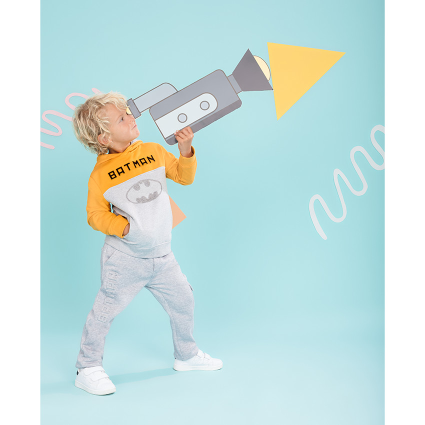 Φούτερ molleton δίχρωμο με σχέδιο Batman για αγόρι  Additional Φούτερ molleton δίχρωμο με σχέδιο Batman για αγόρι