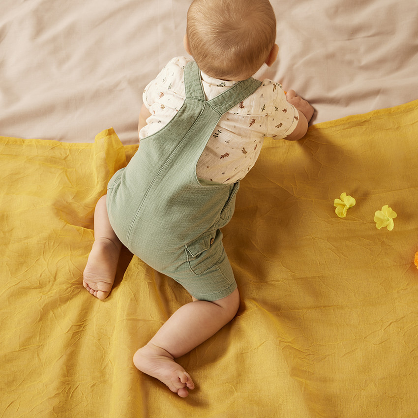 Σετ 2 τμχ. με κεντημένη σαλοπέτα για μωρό αγόρι 