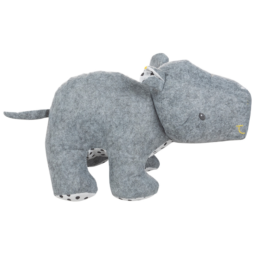 Peluche en feutrine forme hippopotame  