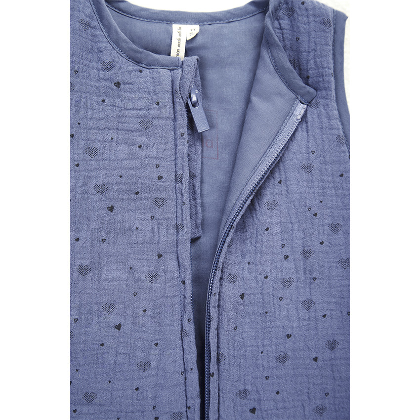 Υπνόσακος TOG 2 imprimé cœurs σε βαμβακερή γάζα 