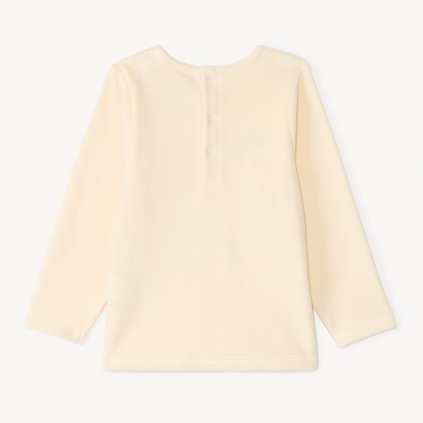 Πυτζάμα από βελουτέ υλικό με θέμα τον Γουίνι Disney για μωρά αγόρια, με διαφορετικές λεπτομέρειες ανάλογα με την ηλικία. 