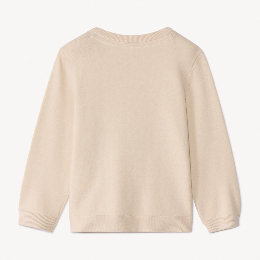 Pull uni en tricot avec print chien pour bébé garçon 