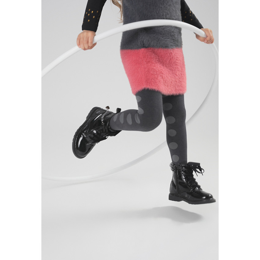 Δίχρωμο κοντομάνικο φόρεμα με χνουδωτή ύφανση 