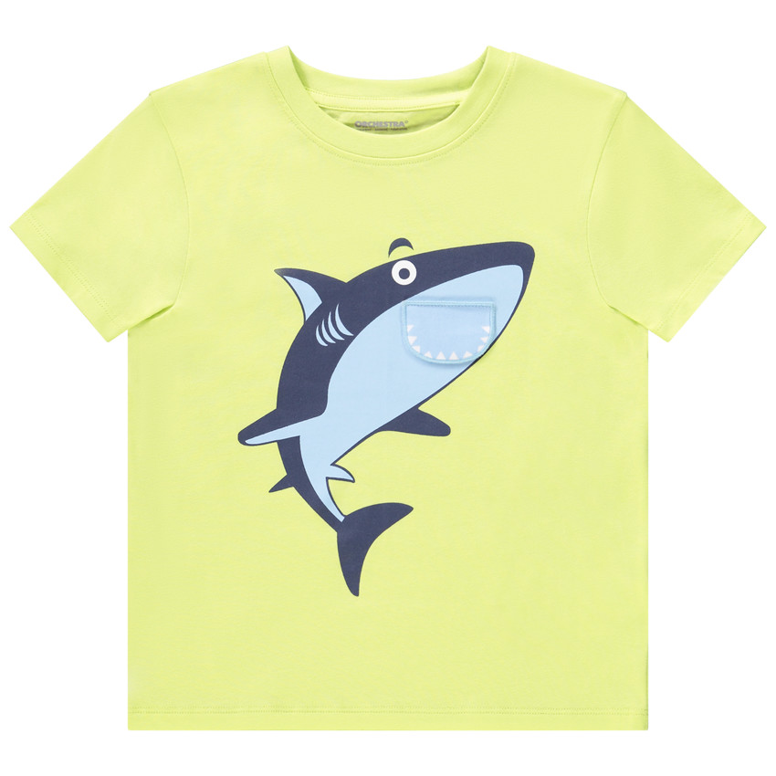 Κοντομάνικο μπλουζάκι από jersey με παιχνιδιάρικο print για αγόρι 