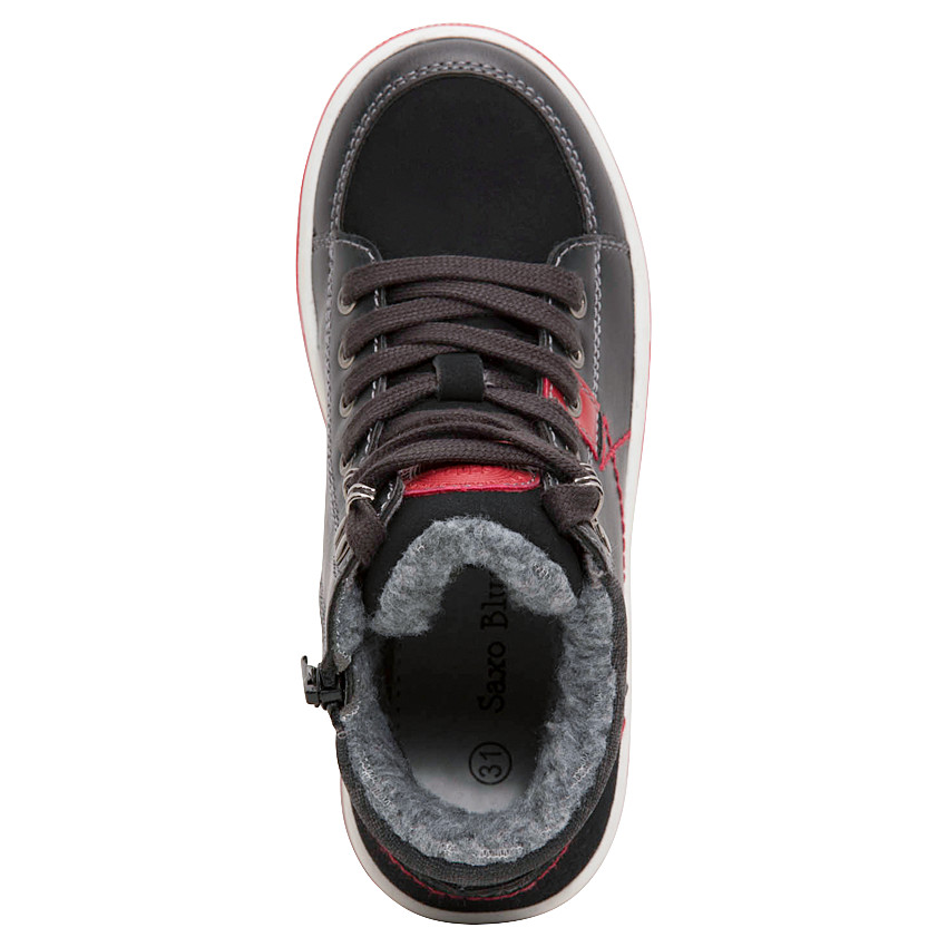 Αθλητικά παπούτσια ψηλά με κορδόνια και φερμουάρ για αγόρι 