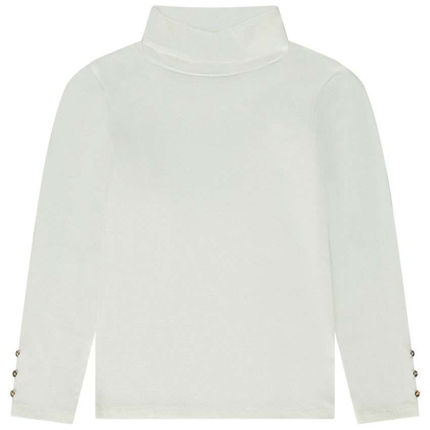 Μπλουζάκι ζιβάγκο μονόχρωμο από jersey για κορίτσι 