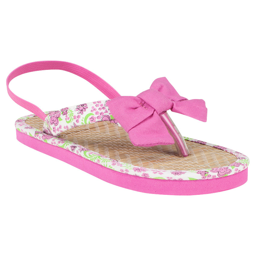 Σαγιονάρες με φλοράλ μοτίβο και φιόγκο 