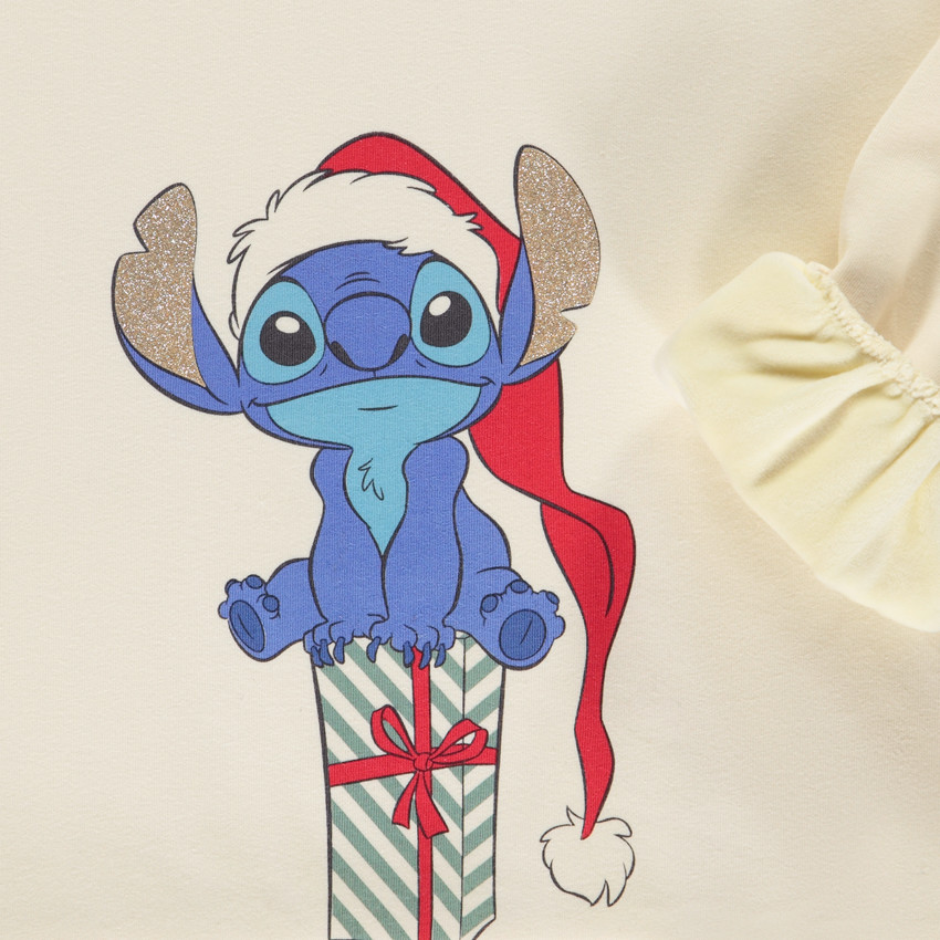 Φούτερ Χριστουγέννων oversize Stitch Disney για κορίτσι 