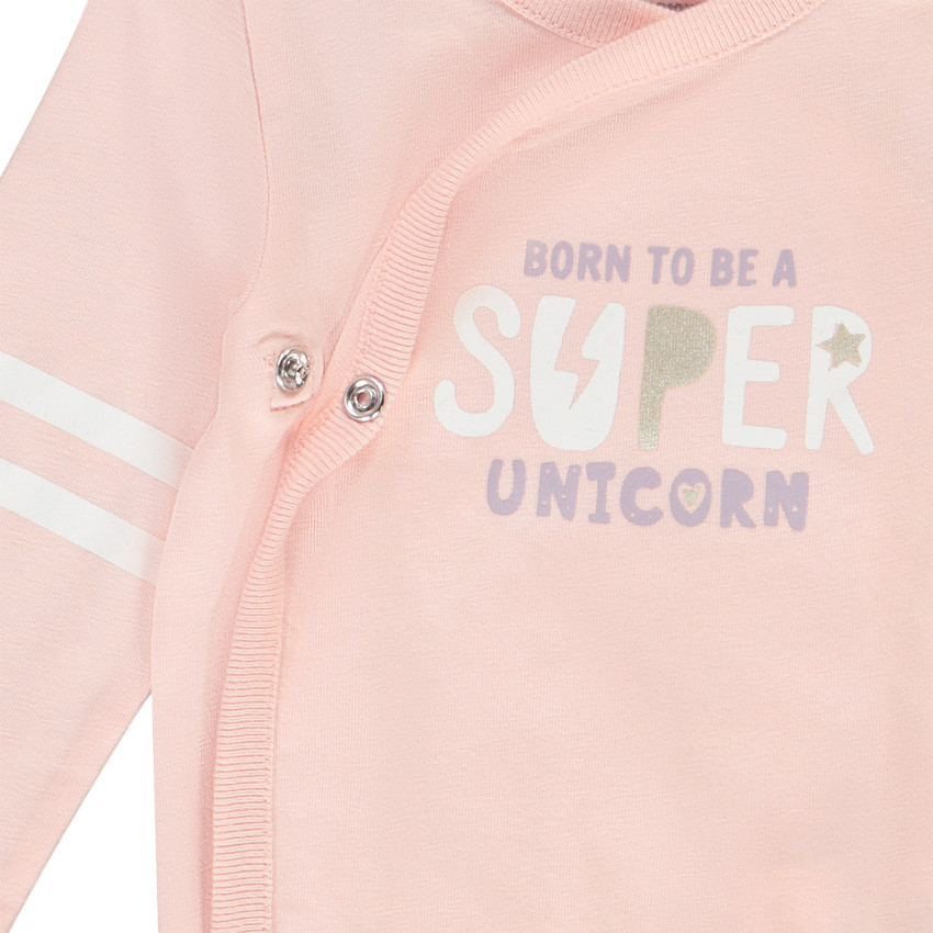 Lot de 7 bodies manches longues en jersey print licorne pour bébé fille Main Lot de 7 bodies manches longues en jersey print licorne pour bébé fille