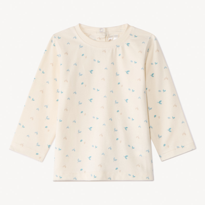 Σετ σαλόπετας μονόχρωμης με μακρυμάνικο μπλουζάκι για μωρό αγόρι 