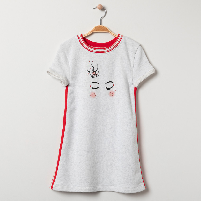 Φόρεμα κοντομάνικο με ρίγες για κόριτσι 