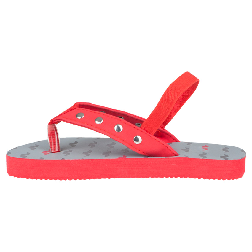 Tongs imprimé moustaches avec bride à clous et lanière pour garçon 