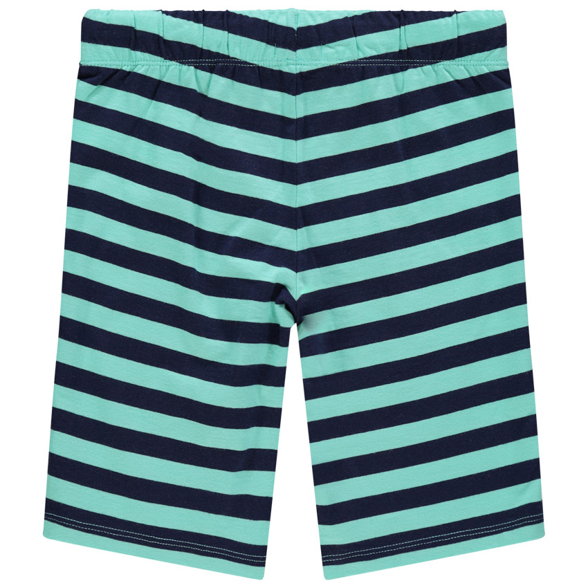 Σέτ με αμάνικο μπλουζάκι καλοκαιρινής διάθεσης και ριγέ βερμούδα 