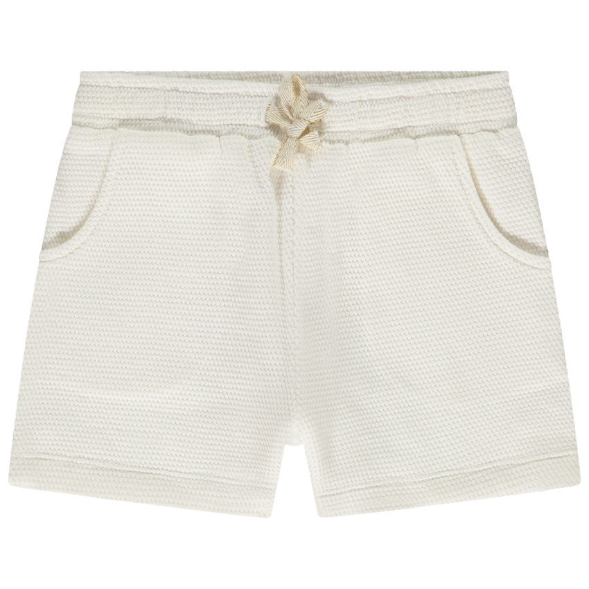 Σορτς molleton cloqué με κορδόνι περίσφιξης για κορίτσι 