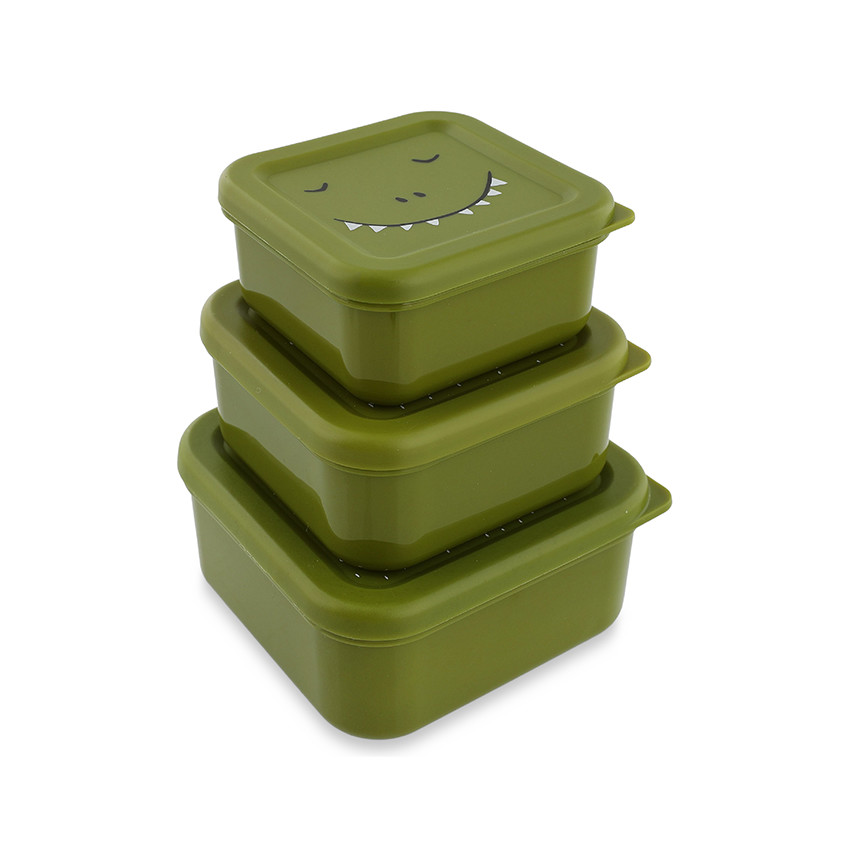 Σετ 3 πράσινα lunchbox gigognes Mr. Dino 