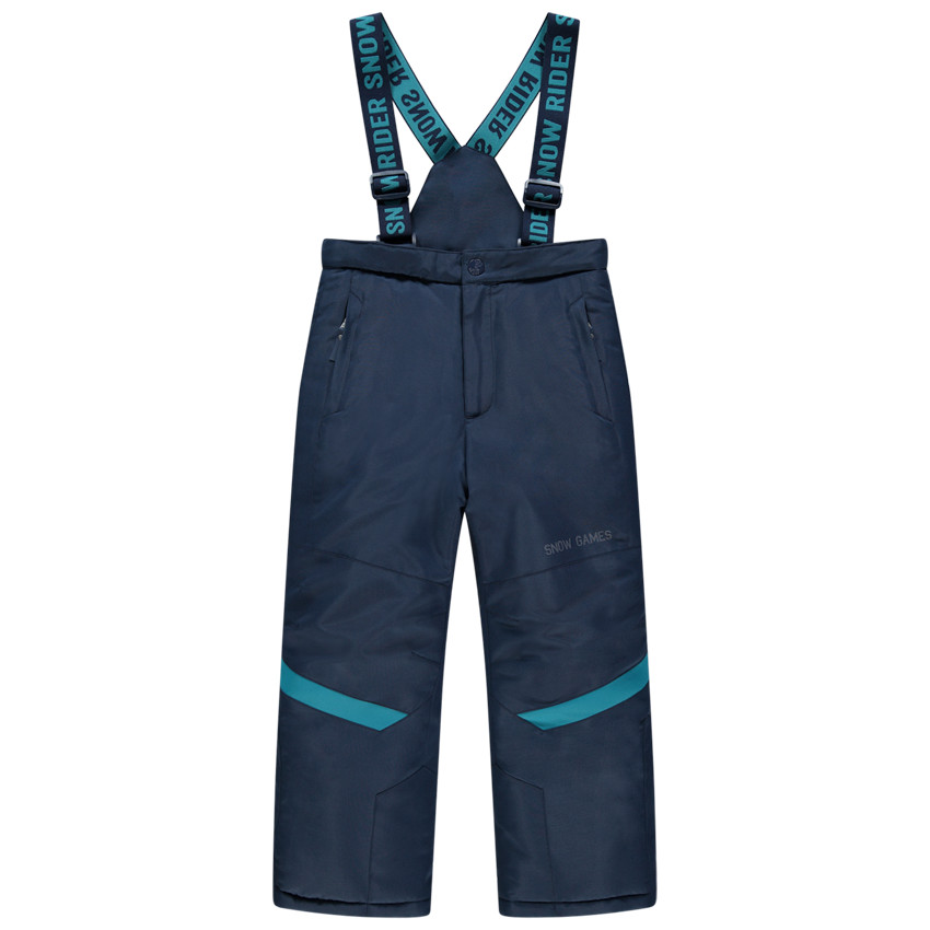Pantalon de ski à poches zippées et bretelles amovibles 