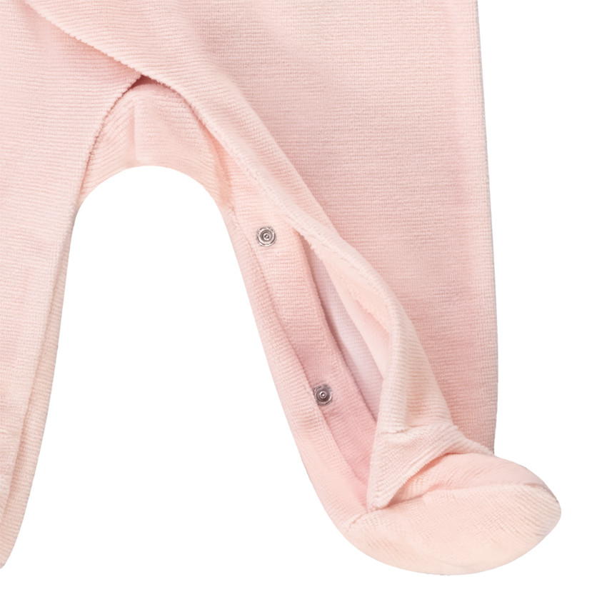 Φορμάκι βελουτέ φαντεζί με patch πουλί για bebe κορίτσι 