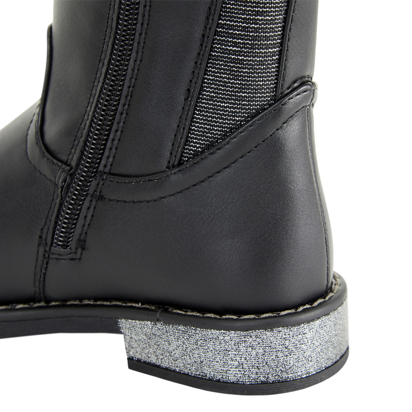 Μπότες καβαλιέρες με ασημένιο τακούνι για κορίτσι 