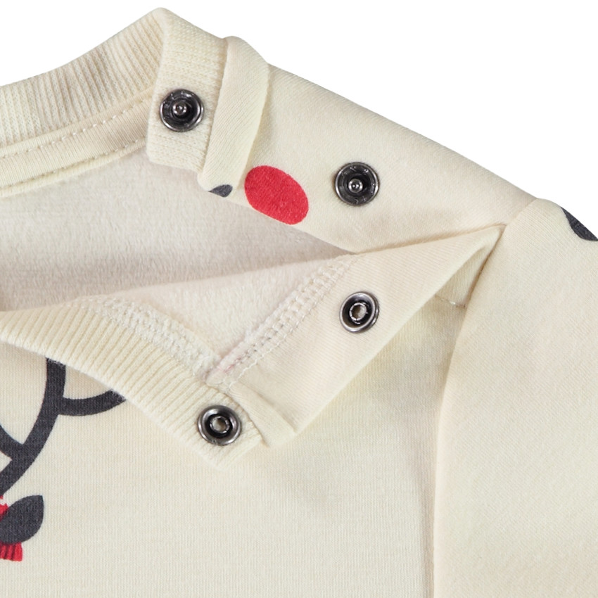 Φούτερ με σχέδιο τάρανδων Χριστουγέννων για μωρό αγόρι 