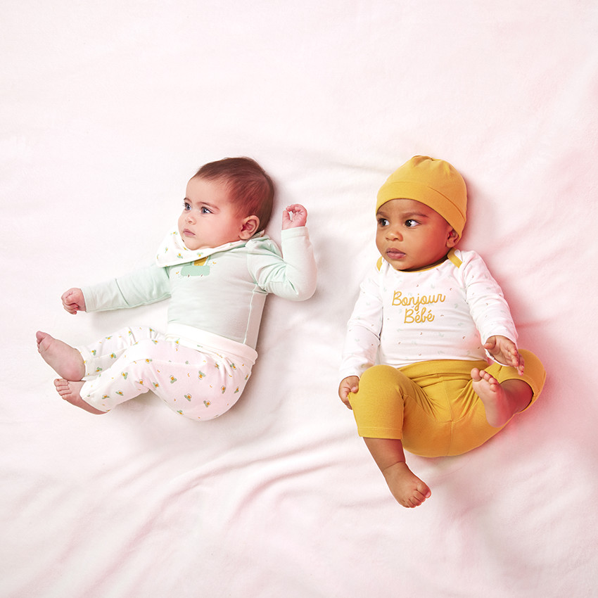 Σετ από 2 σύνολα 3 τμχ. από jersey για μωρό 