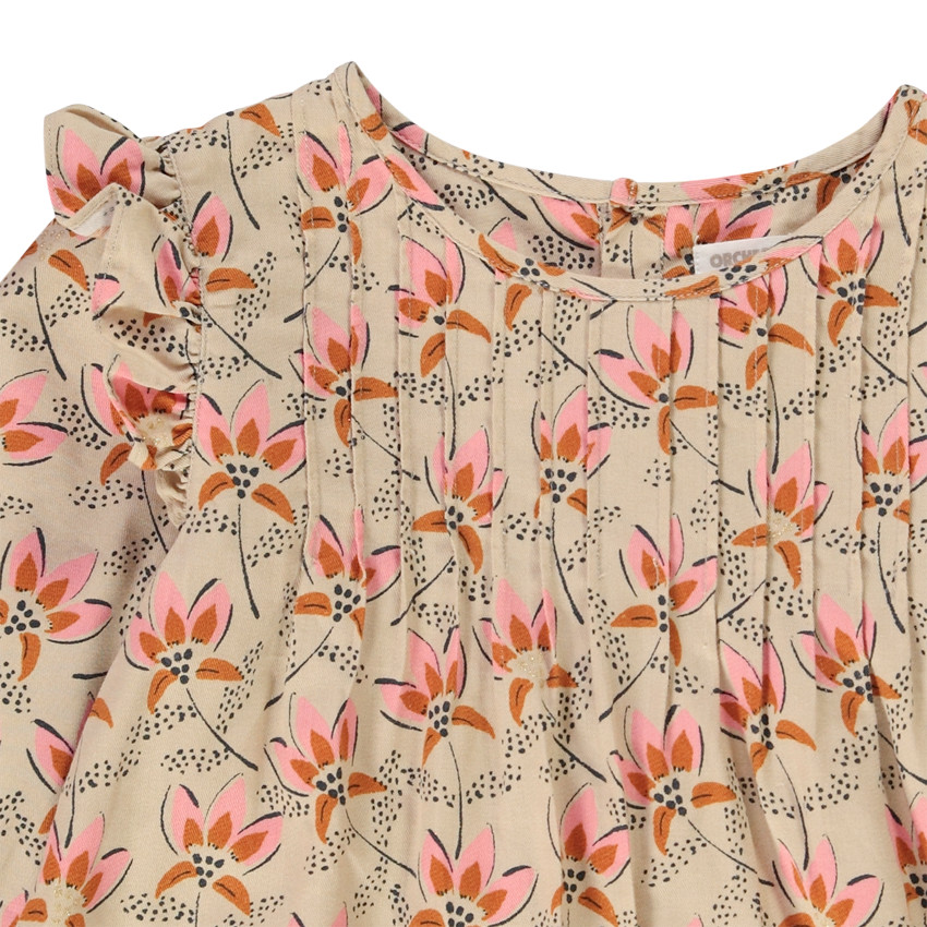 Τουνίκ με μακριά μανίκια και floral σχέδιο για κορίτσι 