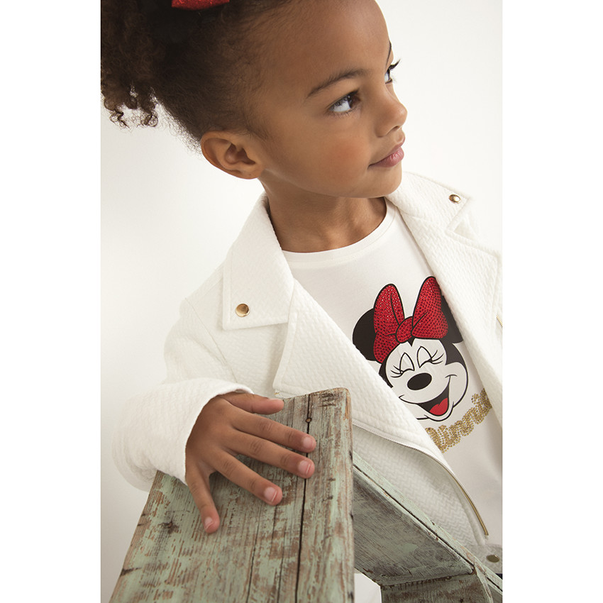 T-shirt μακρυμάνικο σχέδιο Minnie Disney με strass για κορίτσι 