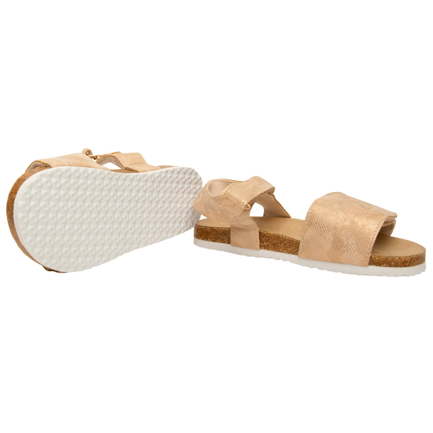 Σανδάλια με glitter και scratchs, effet δέρματος φιδιού για κορίτσι 