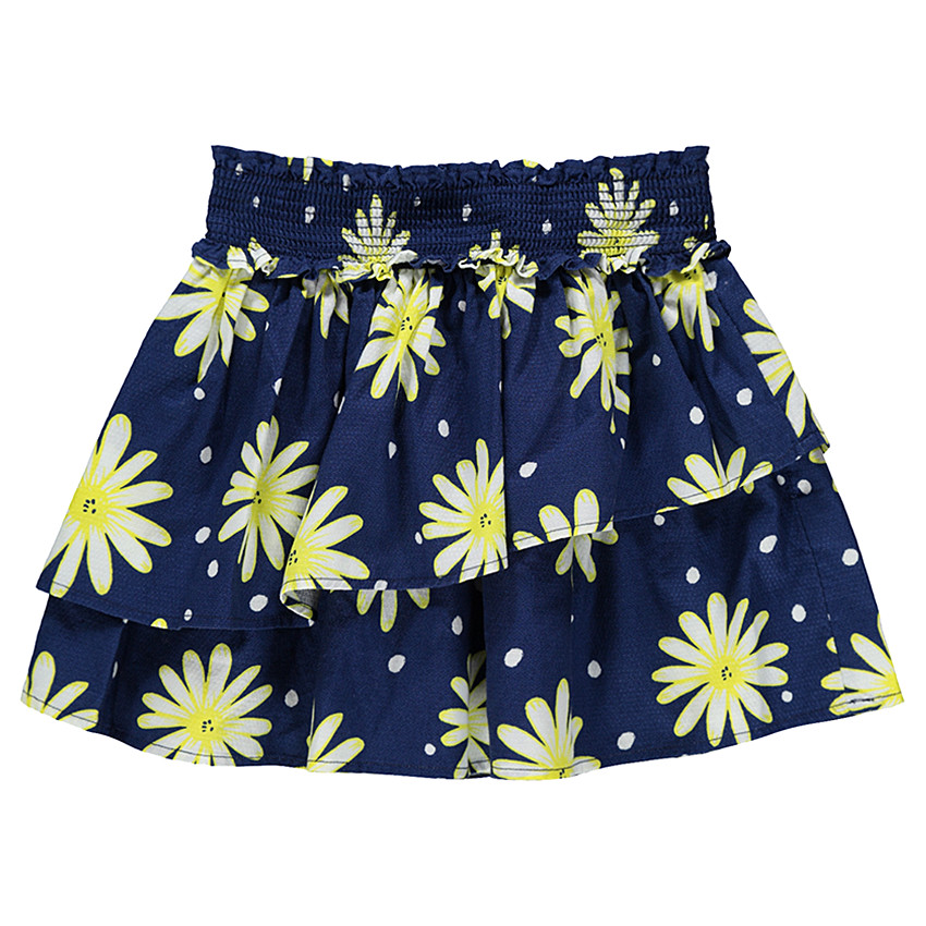 Φούστα με βολάν και εμπριμέ φλοράλ μοτίβο 