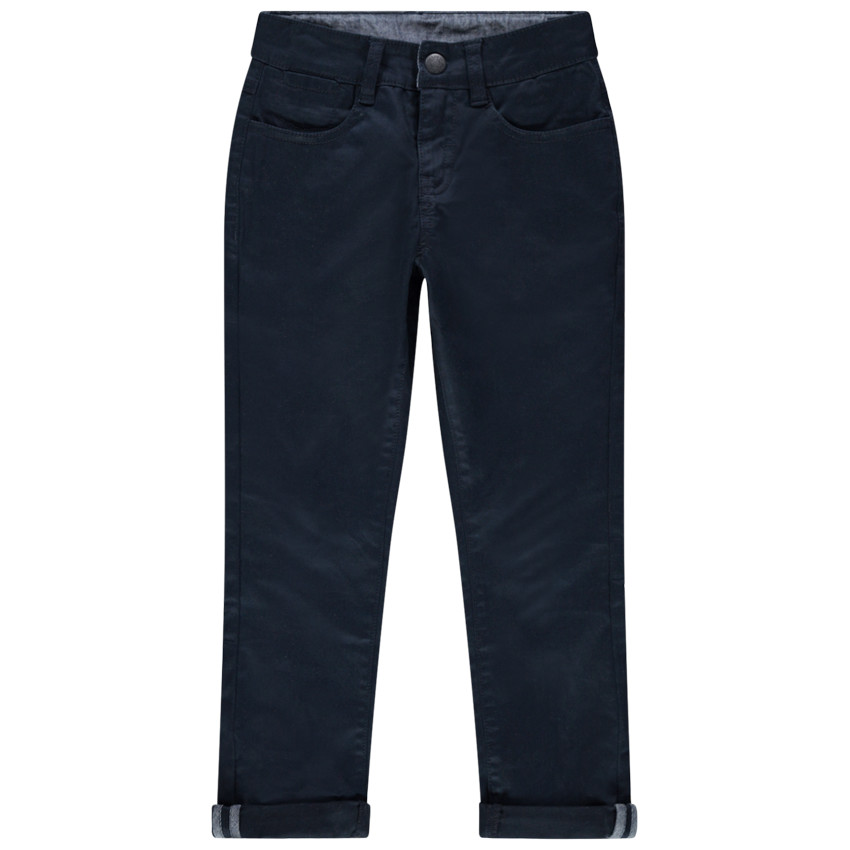 Pantalon slim en satin de coton   Additional Pantalon slim en satin de coton