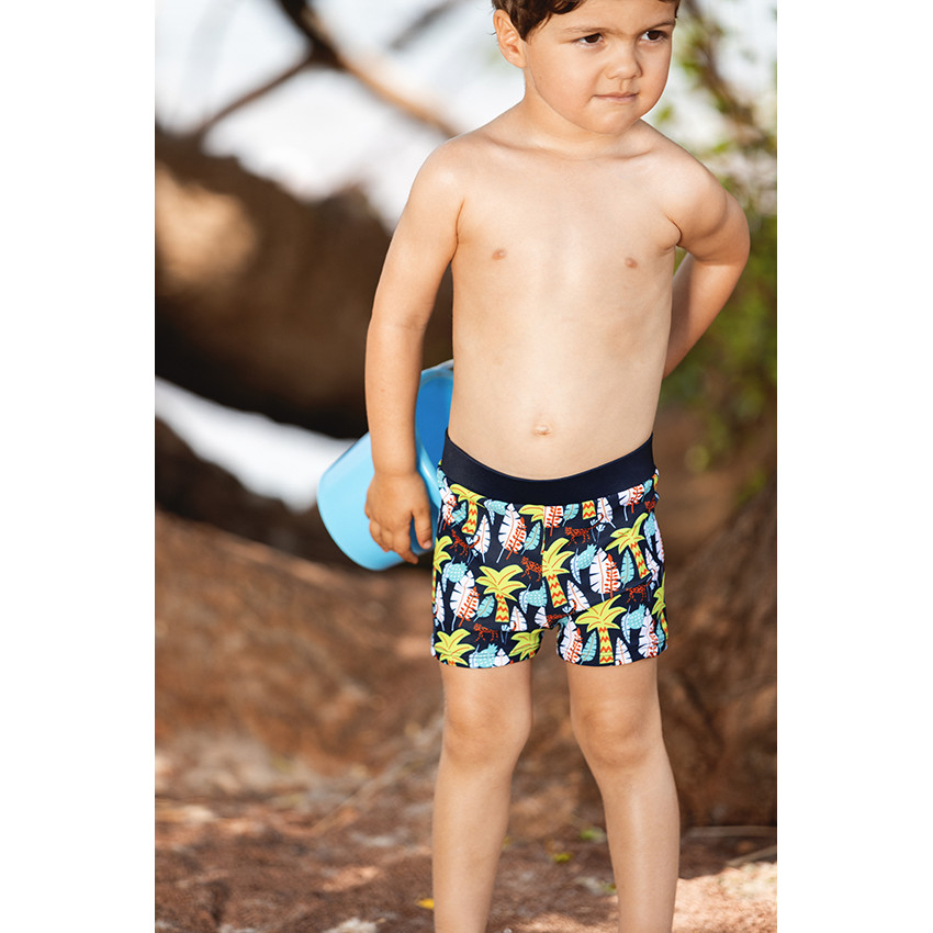 Boxer de bain imprimé jungle pour bébé garçon 