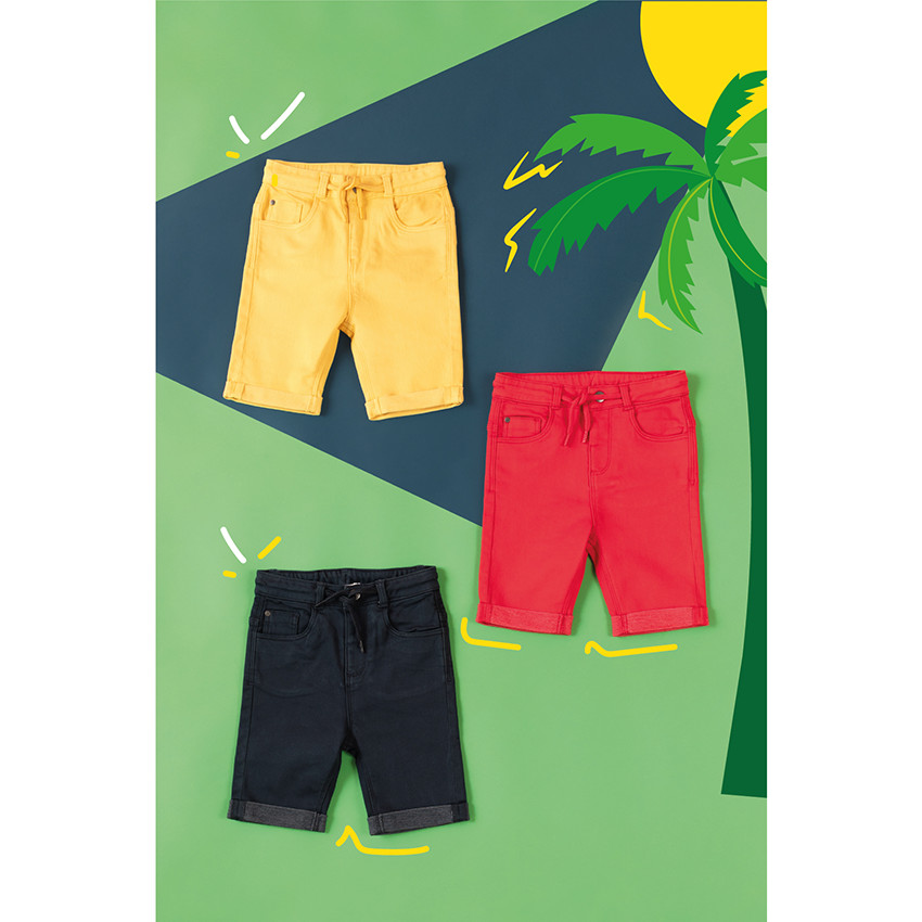 Βερμούδα από υφασμάτινο με κορδόνια περίσφιξης 