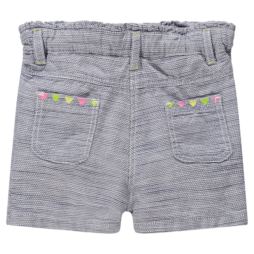 Σορτς βαμβακερό με χρωματιστά κεντημένα μοτίβα 