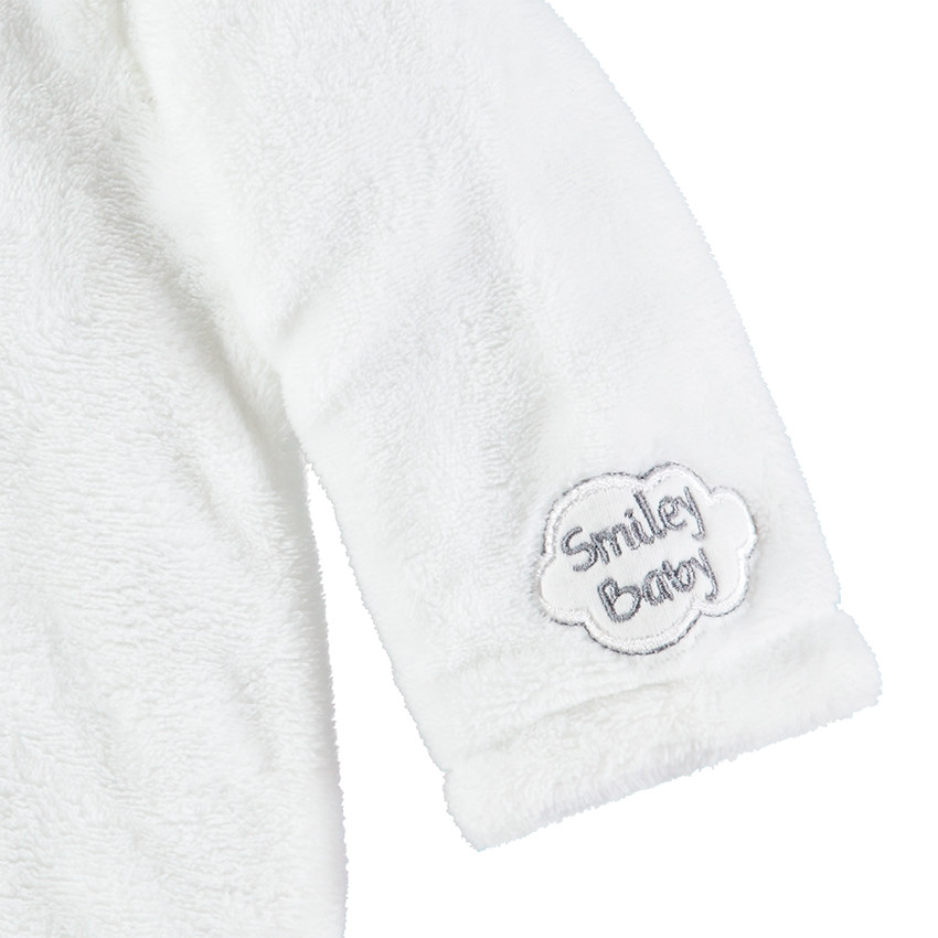 Ολόσωμο μπουφάν από sherpa με φερμουάρ και σήμα ©Smiley 