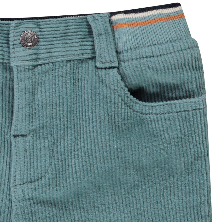 Pantalon en velours côtelé uni avec taille rib pour bébé garçon Main Pantalon en velours côtelé uni avec taille rib pour bébé garçon